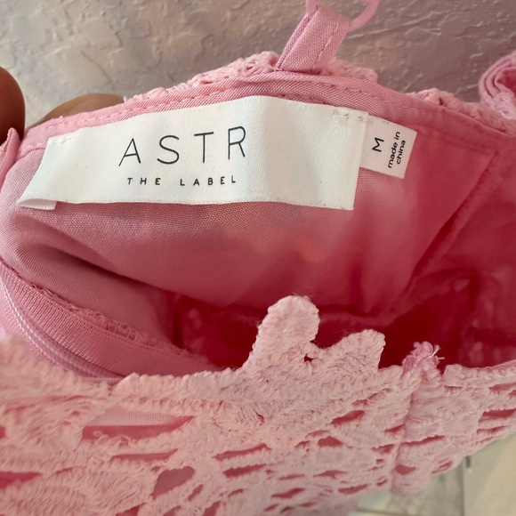 Astr Pink Crochet Detail Dress - Picture 3 of 3